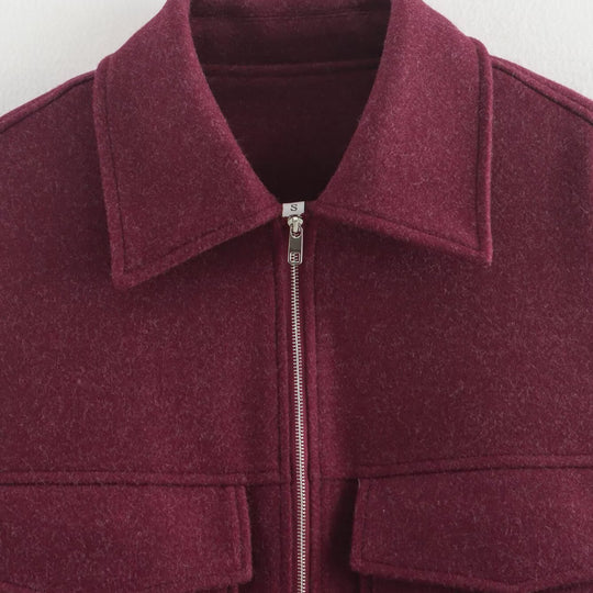 Damen Oversized Utility-Jacke mit praktischen Pattentaschen R&B
