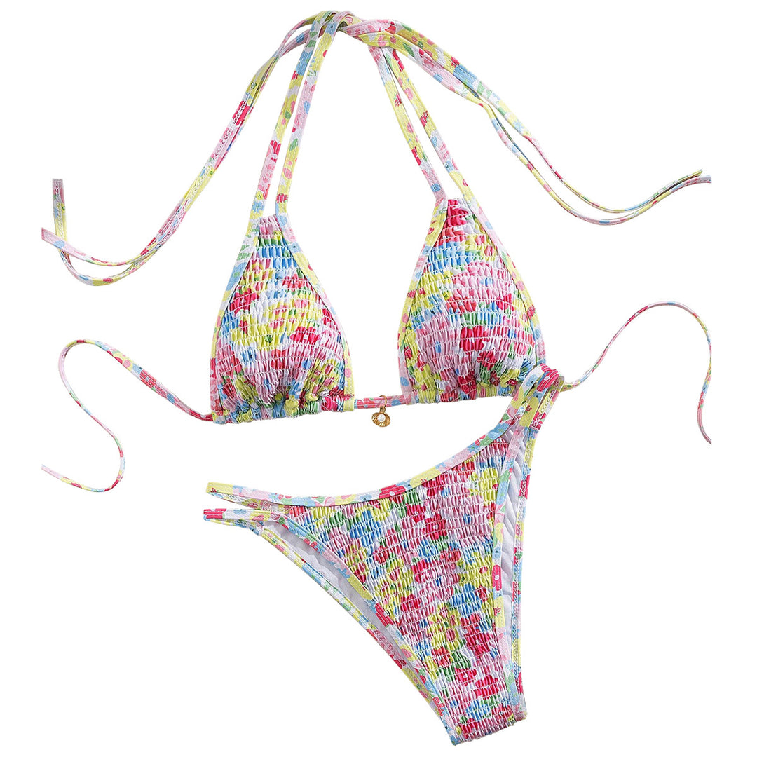 Damen Buntes Triangel Bikini R&B