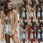 Damen Grobstrickcardigan mit eleganten Zopfdetails und großzügigen Taschen