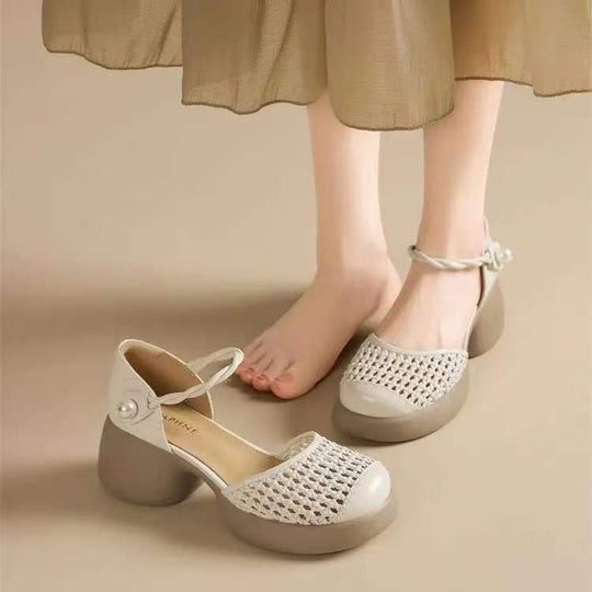 Damen Komfortable und stilvolle Blockabsatzschuhe R&B