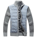 Herren moderne Steppjacke mit Strickärmeln R&B