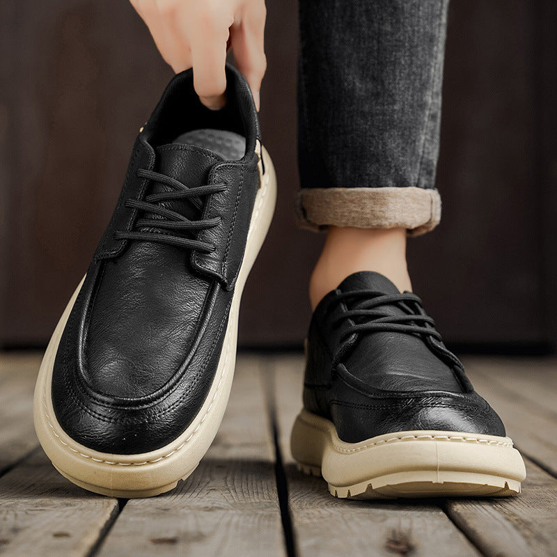 Damen Bequeme Sneaker mit modischem Lederdesign und rutschfester Sohle