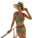 Damen Designer-Bikini mit gerafftem Oberteil R&B