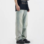 Herren lockere Denim-Jeans mit niedriger Bundhöhe