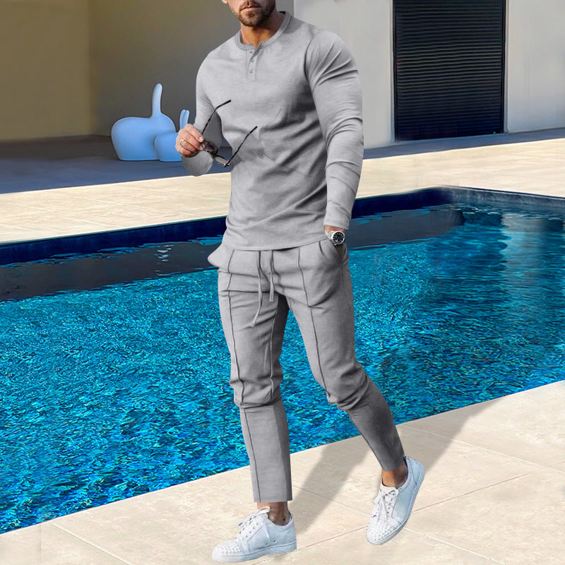 Herren Baumwoll-Jogginganzug mit atmungsaktiven Eigenschaften und modischem Schnitt R&B