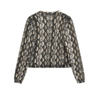 Damen Strickjacke mit Schlangenmuster R&B