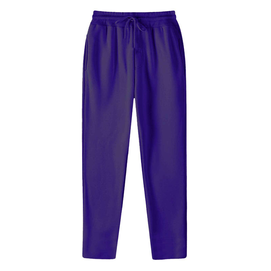 Herren nan geradlinige Sweatpants aus melierter Baumwollmischung mit elastischem Bund Kordelzug und Seitentaschen R&B