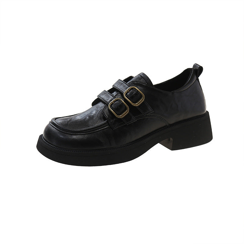 Damen Schnürschuhe mit doppeltem Riemen und modischem Plateau R&B