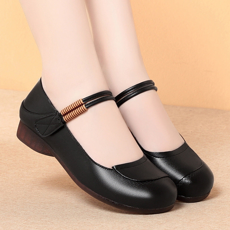 Damen Ballerinas mit flexiblem Riemen und bequemem Fußbett R&B