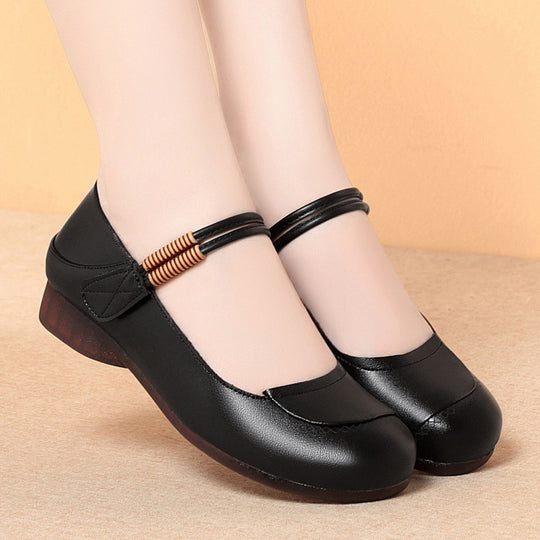 Damen Ballerinas mit flexiblem Riemen und bequemem Fußbett R&B