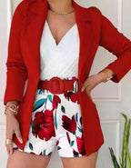 Damen Eleganter Blazer mit schmalem Schnitt R&B