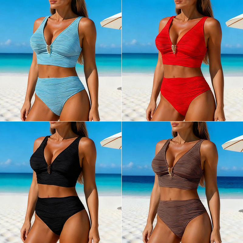 Damen Bikinioverall mit vertiefter V-Ausschnitt