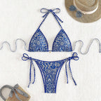 Damen Triangel-Bikini mit verstellbaren Raffungen