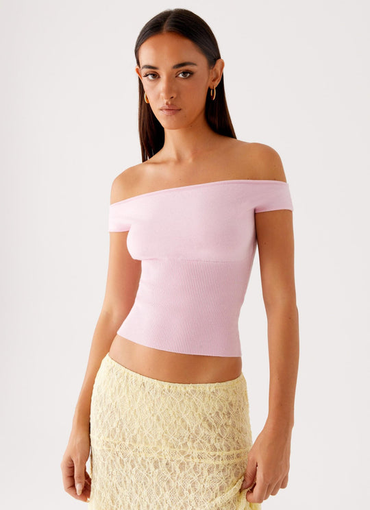 Damen Off-Shoulder Rippoberteil R&B