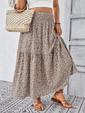 Damen Maxirock mit fließendem Schnitt und floralem Design R&B