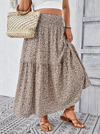 Damen Maxirock mit fließendem Schnitt und floralem Design R&B