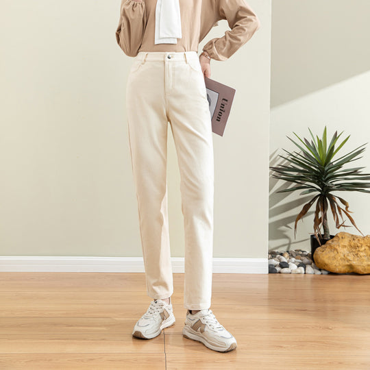 Damen Chino Stoffhose mit Hochbund