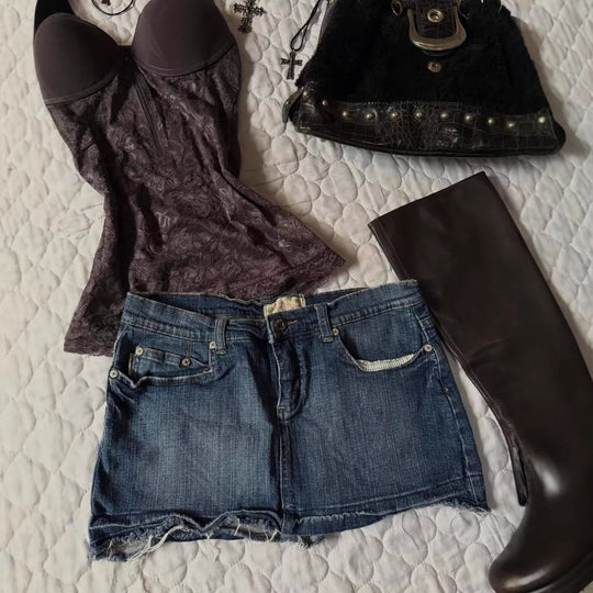 Damen Jeans-Shorts im Vintage-Stil R&B