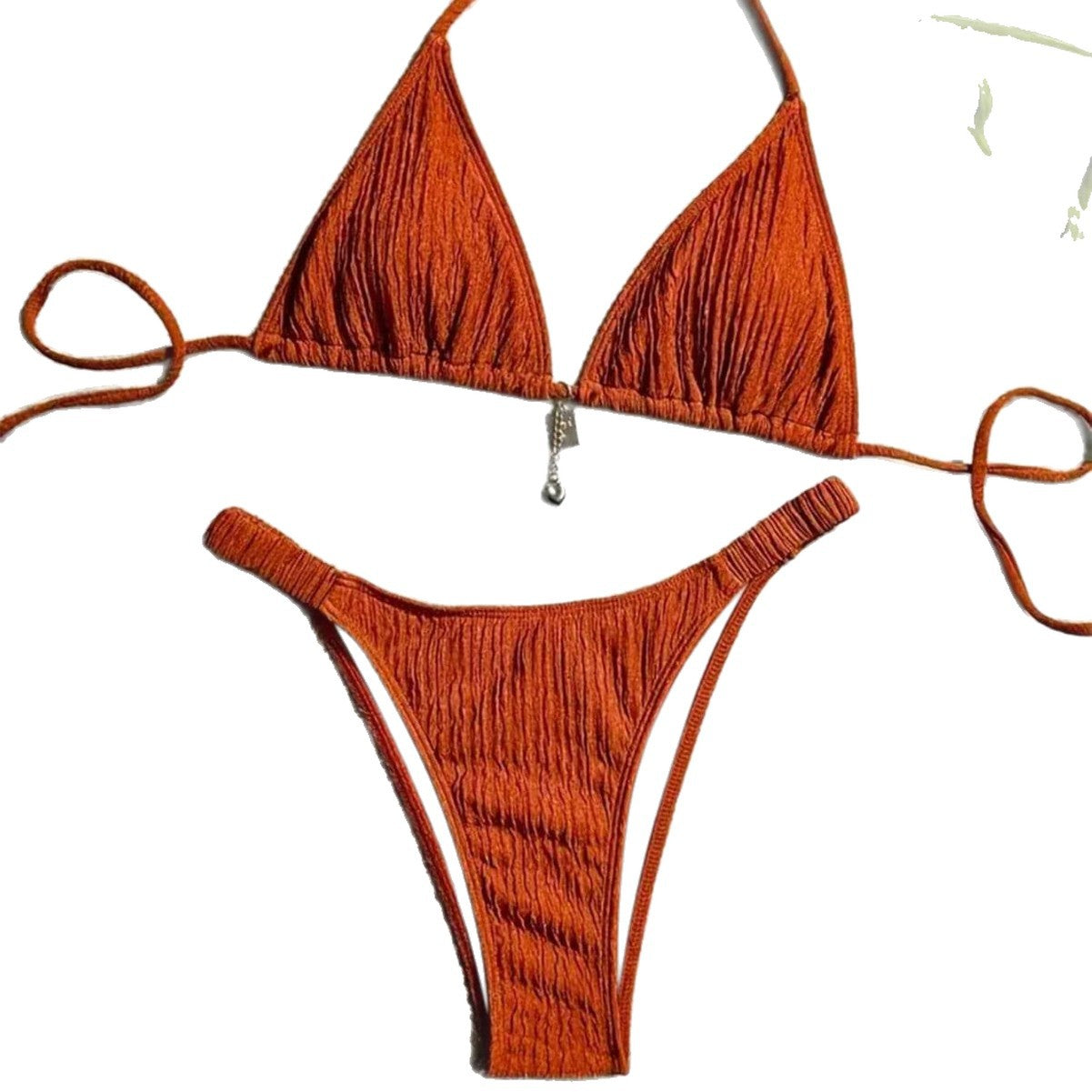 Damen Triangel-Bikini mit gewellter Textur R&B
