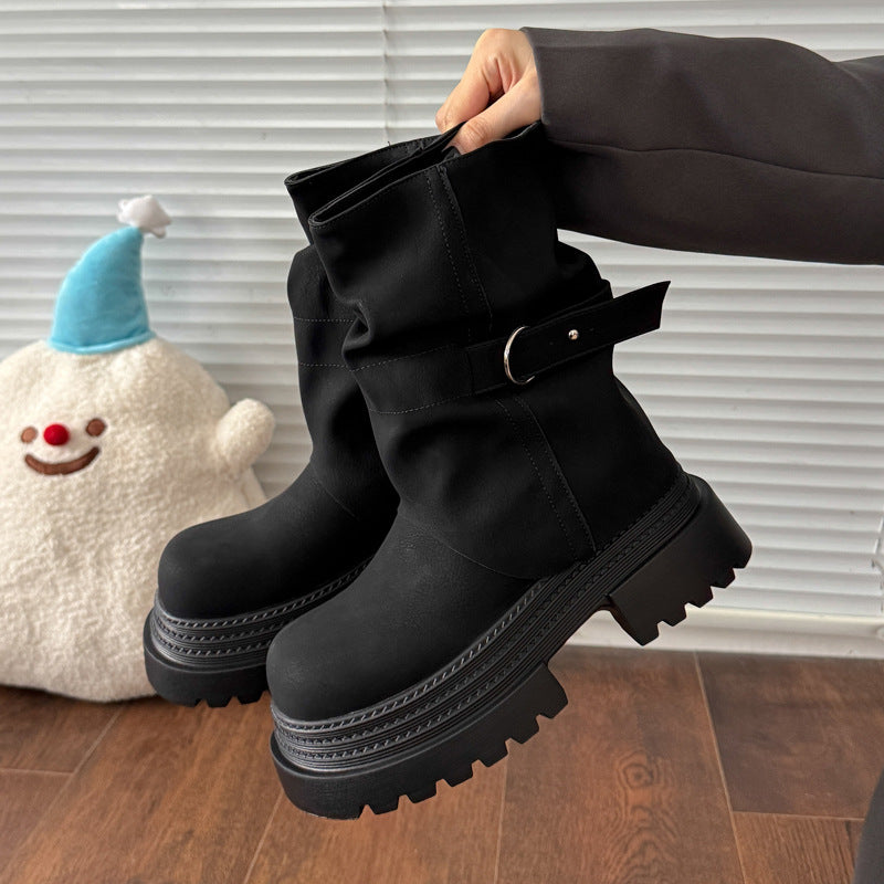 Damen modische Stiefel mit bequemem Innenfutter und trendigem Design R&B