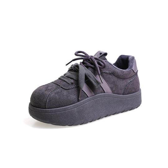Damen warme und bequeme Sneaker mit gepolstertem Innenfutter und robustem Plateau R&B