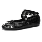 Damen Ballerinas mit modischem Strass-Detail und dekorativem Riemendesign R&B