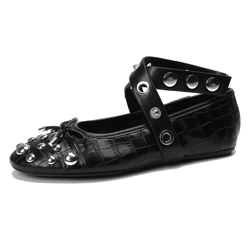 Damen Ballerinas mit modischem Strass-Detail und dekorativem Riemendesign R&B