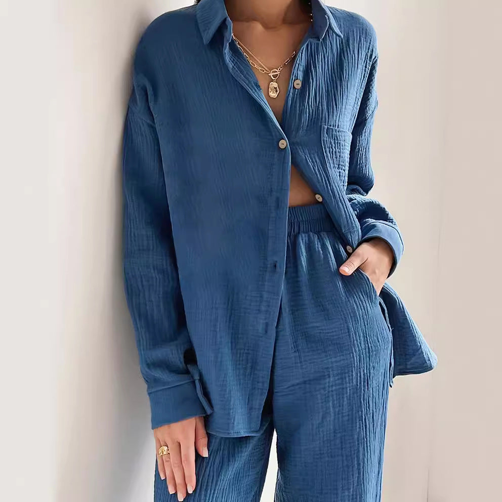 Damen Lässiges Zweiteiler-Set aus leichtem Material mit weitem Schnitt
