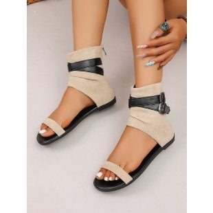 Damen Elegante Ankle-Sandalen mit verstellbaren Riemen R&B