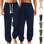 Herren nan gestrickte Wohlfühlhose mit Zopfstruktur, elastischem Bund, Kordelzug und Eingrifftaschen R&B