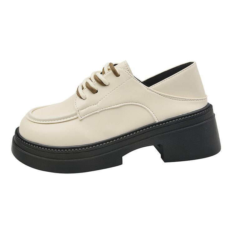 Damen modische Schnürschuhe mit robustem Sohlenprofil und hochwertiger Lederoberfläche R&B