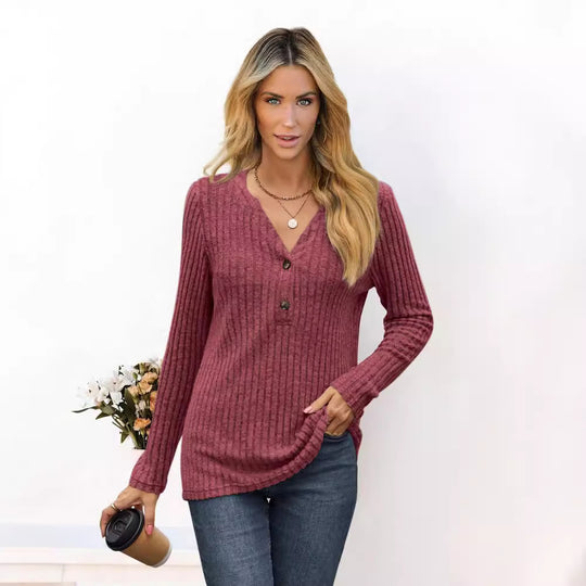 Damen lässiges Langarmshirt R&B