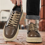 Damen Casual Leder Sneakers mit rutschfester Sohle und atmungsaktiver Oberfläche R&B