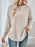 Damen Feinstrickpullover mit elegantem Rippdesign und lässigem Schnitt R&B