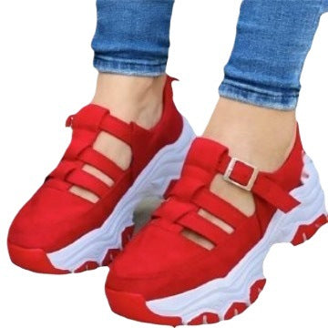 Damen Komfortable Sneaker mit verstellbarem Riemen R&B