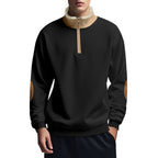 Herren Funktionaler Kapuzenpullover mit halbem Reißverschluss und weichem Innenfutter R&B