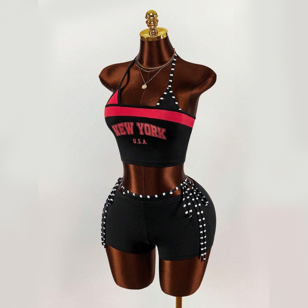 Damen Sportliches Oberteil mit Shorts R&B