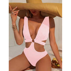 Damen Cut-Out Badeanzug mit elegantem Wickeldetail R&B