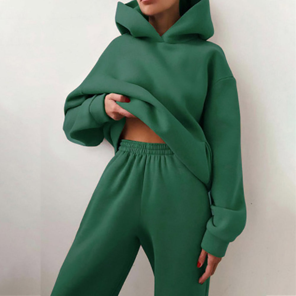 Damen modisches Oversize-Hoodie-Set mit lässigem Schnitt und elastischem Bund R&B