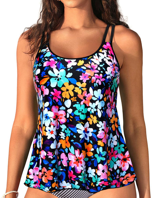 Damen Sportliches Tanktop mit verstellbaren Trägern R&B