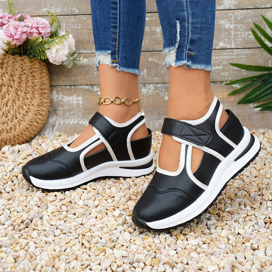 Damen sportliche Freizeitschuhe mit verstellbarem Klettverschluss R&B