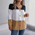 R&B | Farbblock Strickjacke mit Modischem Stil