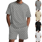 Damen Freizeit-Set mit strukturiertem T-Shirt und Shorts R&B