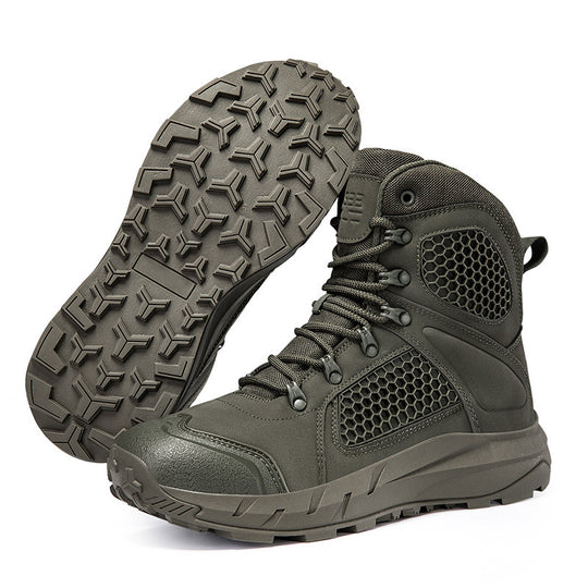 Damen robuste Outdoor-Schnürstiefel mit rutschfester Sohle und atmungsaktivem Obermaterial R&B