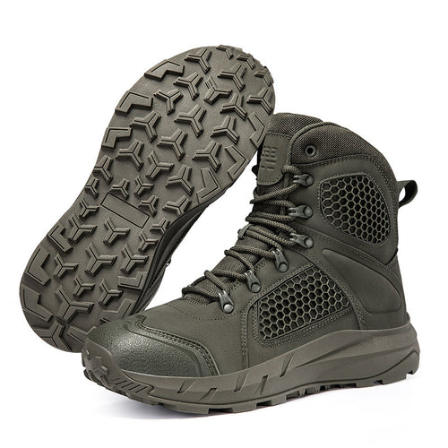 Damen robuste Outdoor-Schnürstiefel mit rutschfester Sohle und atmungsaktivem Obermaterial R&B