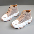Damen hochgeschnittene Sneakers mit atmungsaktiver Netzstruktur und stoßdämpfendem Sohlenprofil R&B