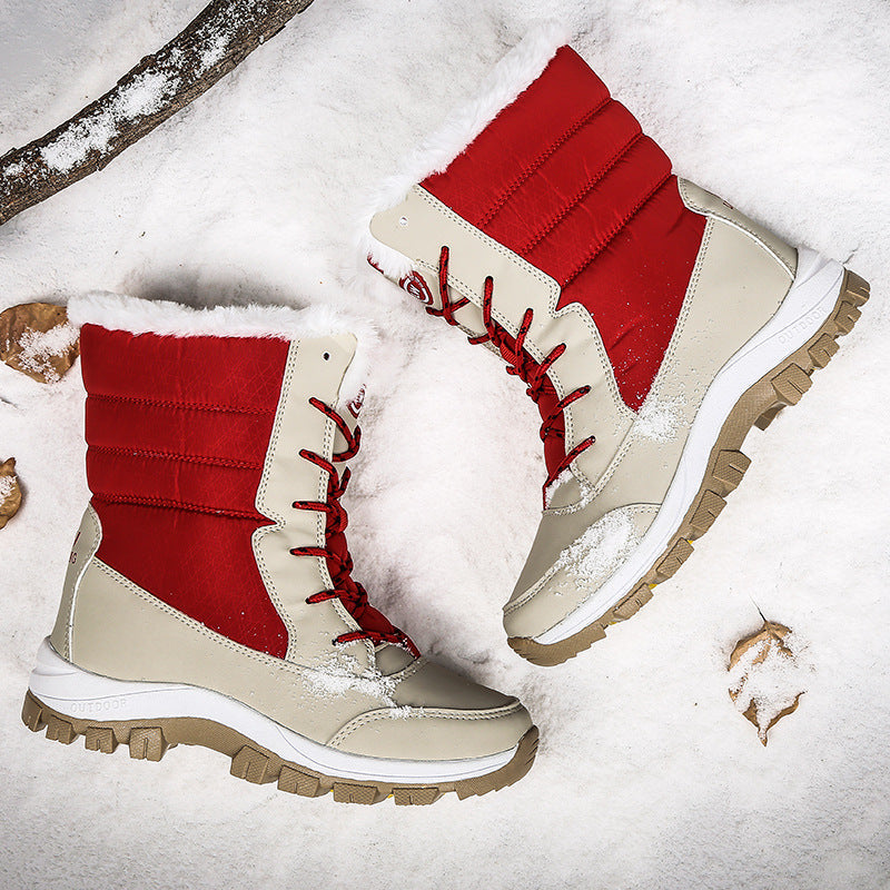 Damen warme Winterstiefel mit rutschfester Sohle und isolierendem Futter R&B