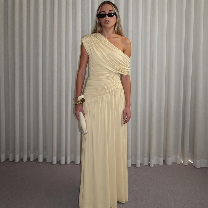 Damen Elegantes Wickel-Maxikleid mit asymmetrischem Schnitt und hochwertigem Jersey R&B