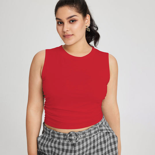 Damen weit geschnittene Karottenhose mit dekorativer Gürtel-Detail R&B