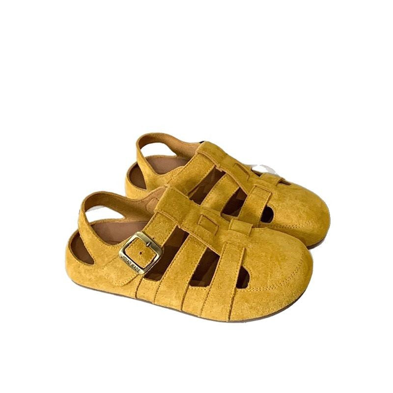 Damen Freizeitsandalen mit modischem Riemen und hochwertigem Wildleder R&B